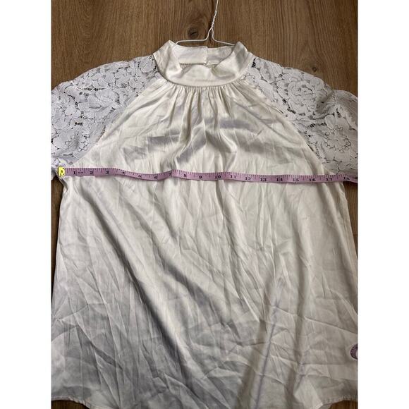 Generation Love Hartley Lace Sleeve Blouse White size Small - Picture 7 of 7